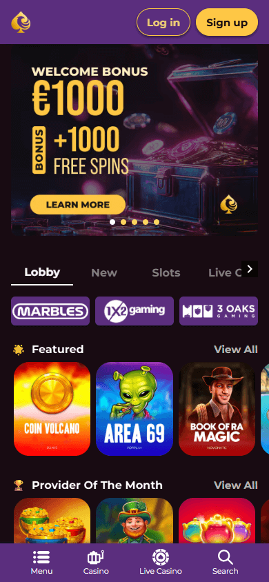 PHIL168 casino lobby screen with game thumbnails and orange themed controls
